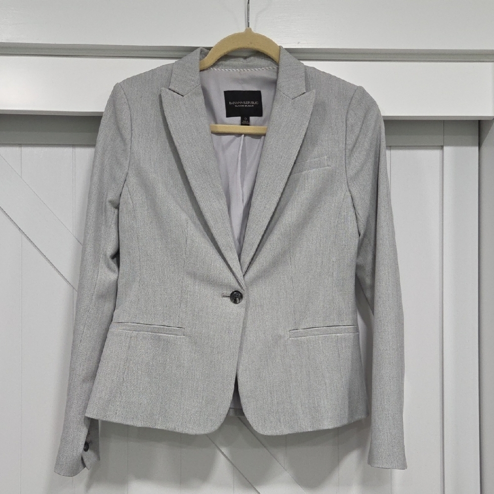 Banana Republic Light Gray Women's Blazer